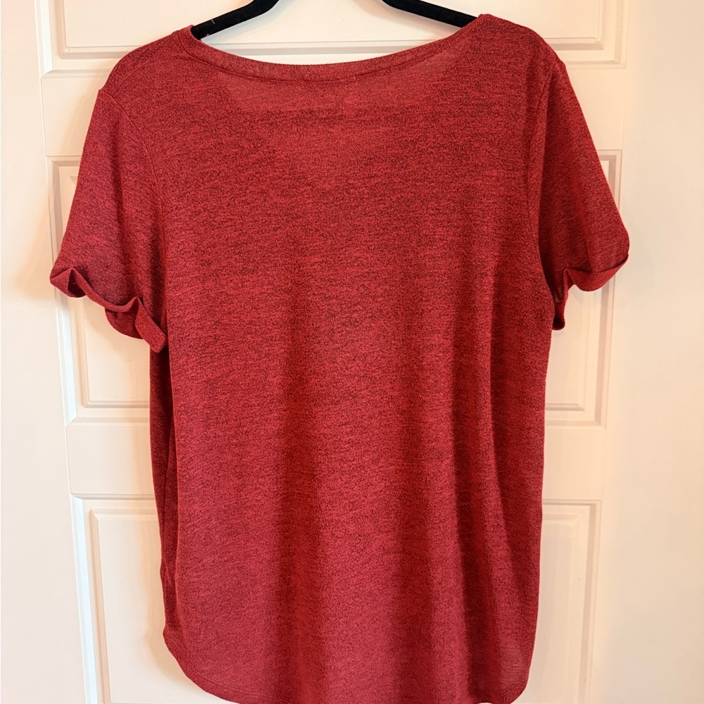 Casual Red Women's Top